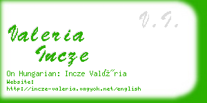 valeria incze business card